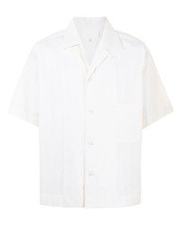 Мужская белая рубашка с коротким рукавом от Maison Margiela