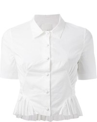 Женская белая рубашка с коротким рукавом от Maison Margiela