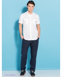 Мужская белая рубашка с коротким рукавом от Marina Yachting