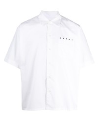 Мужская белая рубашка с коротким рукавом от Marni