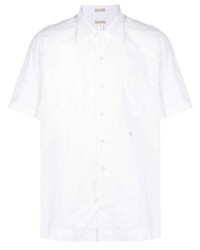 Мужская белая рубашка с коротким рукавом от Massimo Alba