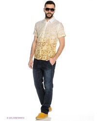 Мужская белая рубашка с коротким рукавом от Mavango