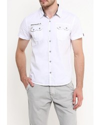 Мужская белая рубашка с коротким рукавом от Mezaguz