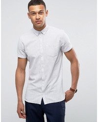 Мужская белая рубашка с коротким рукавом от Minimum