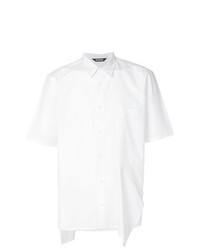 Мужская белая рубашка с коротким рукавом от Moohong