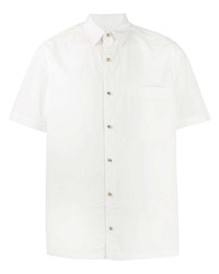 Мужская белая рубашка с коротким рукавом от Nanushka