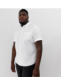 Мужская белая рубашка с коротким рукавом от New Look