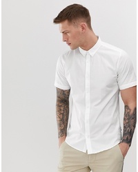 Мужская белая рубашка с коротким рукавом от ONLY & SONS
