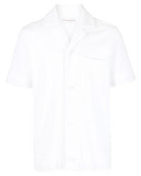 Мужская белая рубашка с коротким рукавом от Orlebar Brown