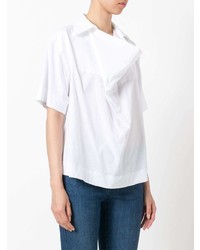 Женская белая рубашка с коротким рукавом от Marni