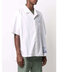 Мужская белая рубашка с коротким рукавом от Maison Mihara Yasuhiro