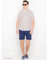 Мужская белая рубашка с коротким рукавом от (+) People