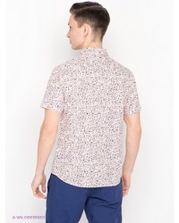 Мужская белая рубашка с коротким рукавом от (+) People