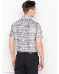 Мужская белая рубашка с коротким рукавом от (+) People