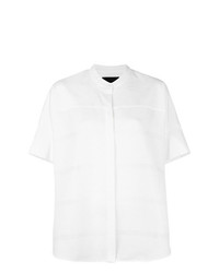 Женская белая рубашка с коротким рукавом от Piazza Sempione