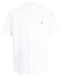 Мужская белая рубашка с коротким рукавом от Polo Ralph Lauren