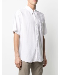 Мужская белая рубашка с коротким рукавом от Ami Paris