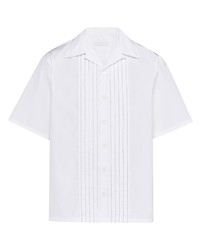 Мужская белая рубашка с коротким рукавом от Prada