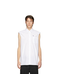 Мужская белая рубашка с коротким рукавом от Raf Simons