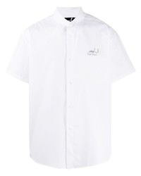 Мужская белая рубашка с коротким рукавом от Raf Simons X Fred Perry