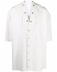 Мужская белая рубашка с коротким рукавом от Rick Owens