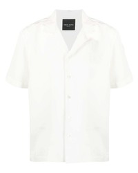Мужская белая рубашка с коротким рукавом от Roberto Collina
