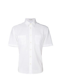 Мужская белая рубашка с коротким рукавом от Saint Laurent