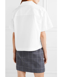 Женская белая рубашка с коротким рукавом от Acne Studios
