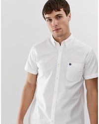 Мужская белая рубашка с коротким рукавом от Selected Homme