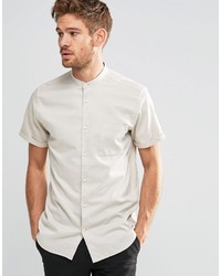 Мужская белая рубашка с коротким рукавом от Selected