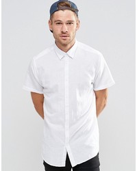 Мужская белая рубашка с коротким рукавом от Selected