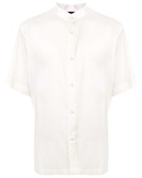Мужская белая рубашка с коротким рукавом от Shanghai Tang