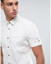 Мужская белая рубашка с коротким рукавом от Esprit