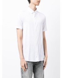 Мужская белая рубашка с коротким рукавом от Emporio Armani