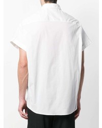 Мужская белая рубашка с коротким рукавом от Versace Collection