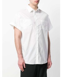 Мужская белая рубашка с коротким рукавом от Versace Collection