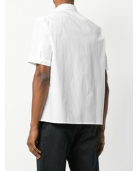 Мужская белая рубашка с коротким рукавом от Fendi