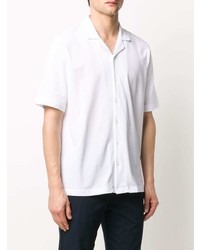 Мужская белая рубашка с коротким рукавом от Sunspel