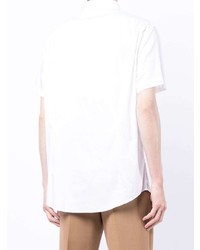 Мужская белая рубашка с коротким рукавом от Armani Exchange