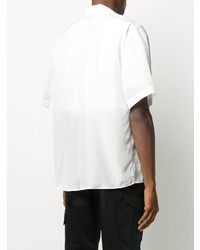 Мужская белая рубашка с коротким рукавом от MSGM