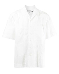 Мужская белая рубашка с коротким рукавом от Song For The Mute
