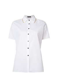 Женская белая рубашка с коротким рукавом от Sophie Theallet