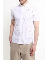 Мужская белая рубашка с коротким рукавом от SPRINGFIELD