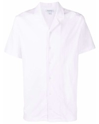 Мужская белая рубашка с коротким рукавом от Sunspel