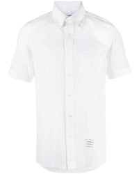 Мужская белая рубашка с коротким рукавом от Thom Browne