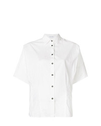 Женская белая рубашка с коротким рукавом от Tomas Maier