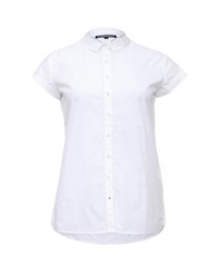 Женская белая рубашка с коротким рукавом от Tommy Hilfiger