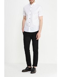 Мужская белая рубашка с коротким рукавом от Topman