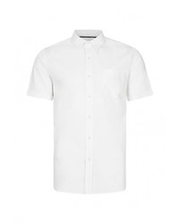 Мужская белая рубашка с коротким рукавом от Topman