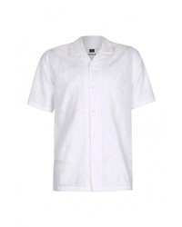 Мужская белая рубашка с коротким рукавом от Topman